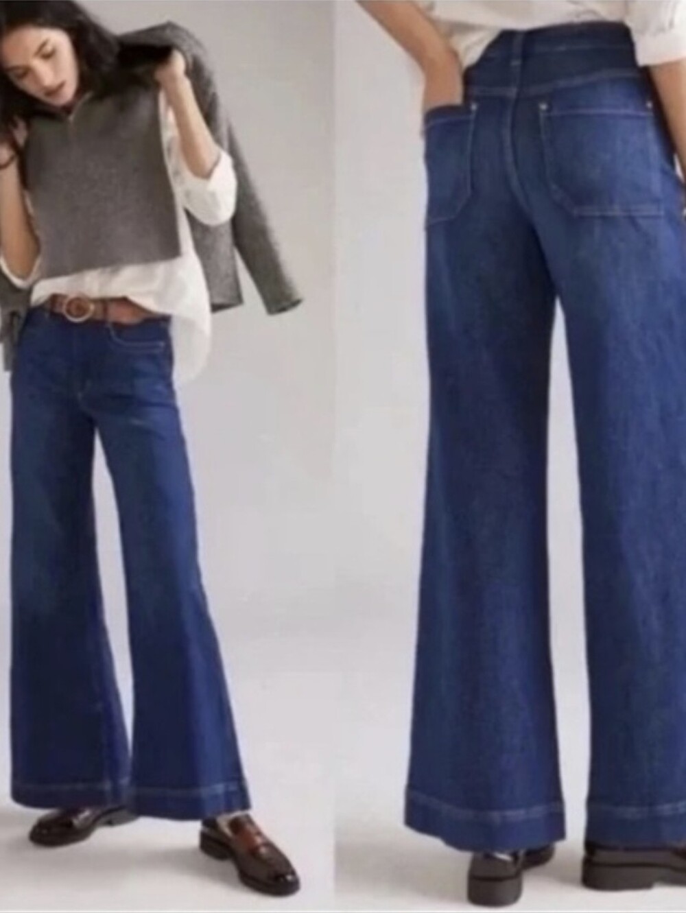 Anthropologie Maeve The Jada High-Rise Wide-Leg Jeans 27 Tall